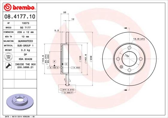 AP 10073 - Brake Disc www.autospares.lv