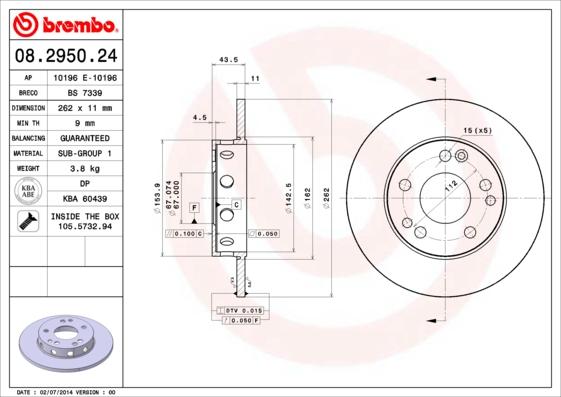 AP 10196 E - Bremžu diski autospares.lv