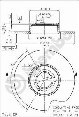 AP 10152 - Bremžu diski www.autospares.lv