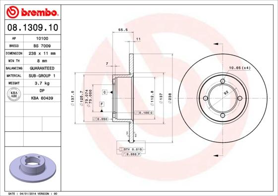 AP 10100 - Bremžu diski autospares.lv