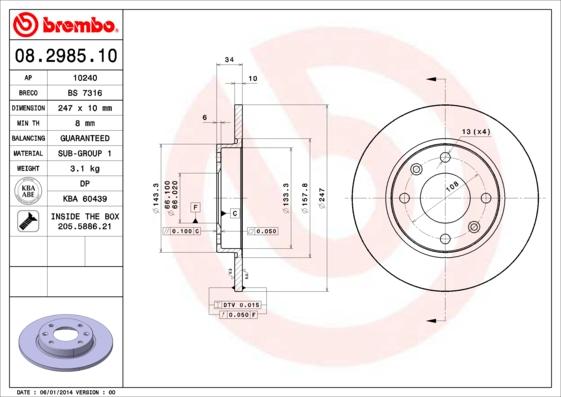 AP 10240 - Bremžu diski autospares.lv