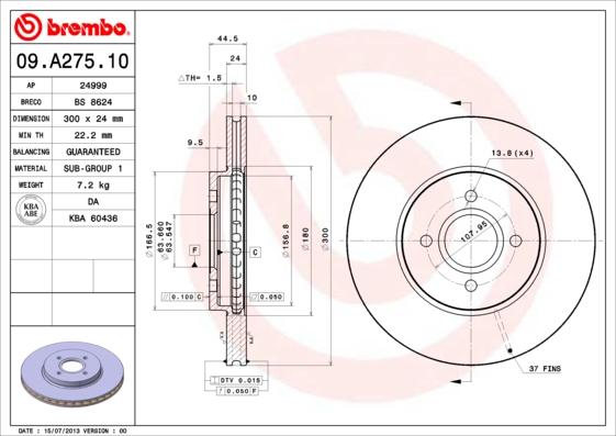 AP 24999 - Bremžu diski www.autospares.lv