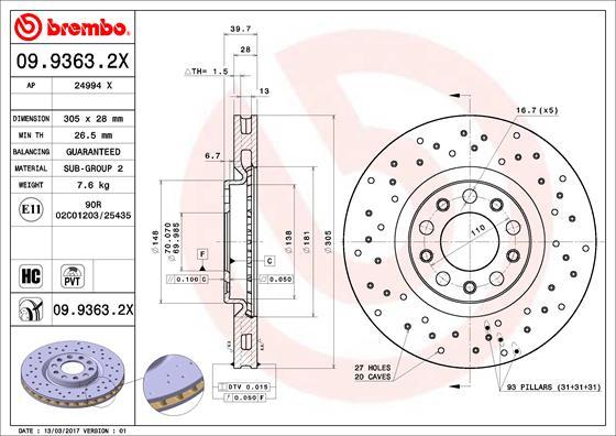 AP 24994 X - Bremžu diski www.autospares.lv