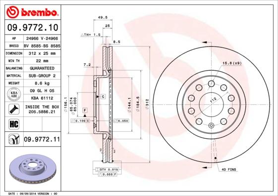 AP 24966 - Тормозной диск www.autospares.lv