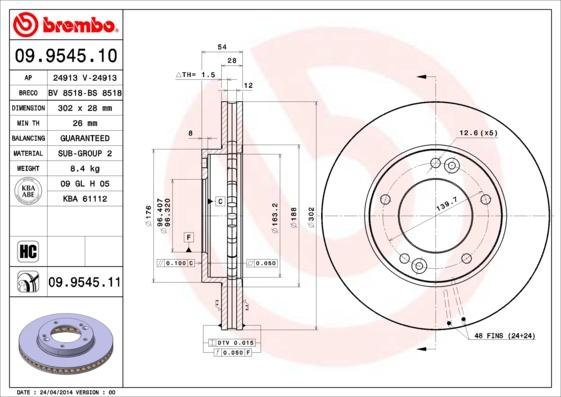 AP 24913 - Bremžu diski www.autospares.lv