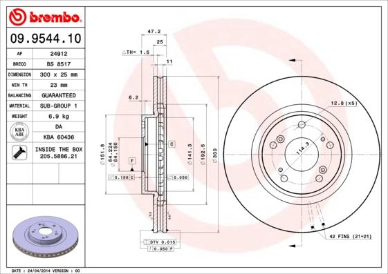 AP 24912 - Bremžu diski www.autospares.lv