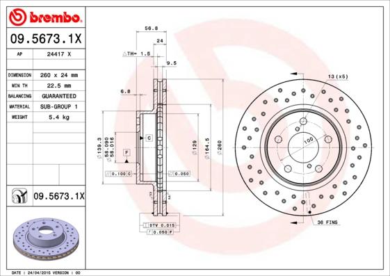 AP 24417 X - Bremžu diski autospares.lv