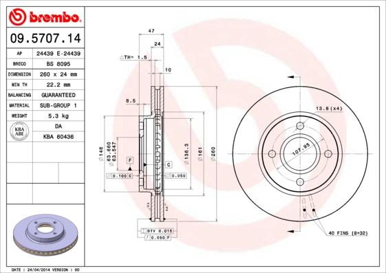 AP 24439 E - Bremžu diski www.autospares.lv