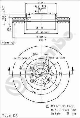 AP 24430 - Bremžu diski www.autospares.lv