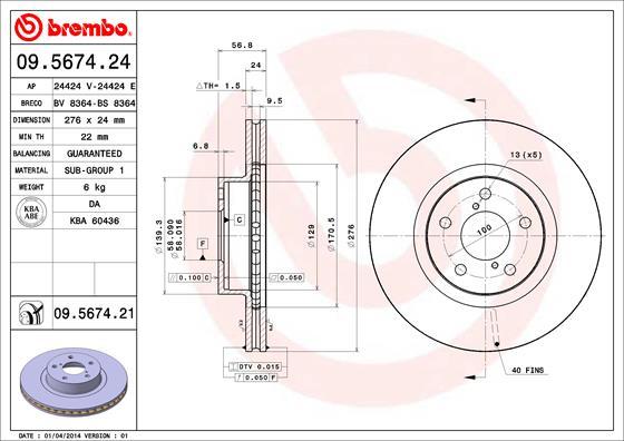 AP 24424 E - Brake Disc www.autospares.lv