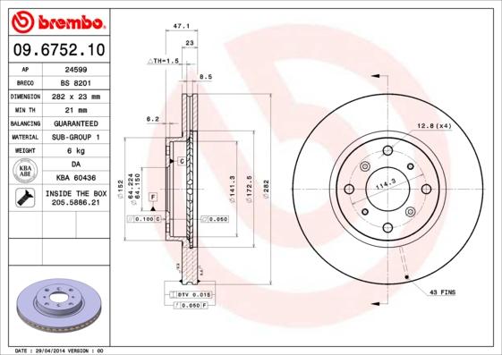 AP 24599 - Bremžu diski autospares.lv