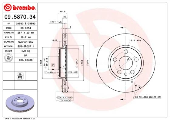 AP 24593 E - Brake Disc www.autospares.lv