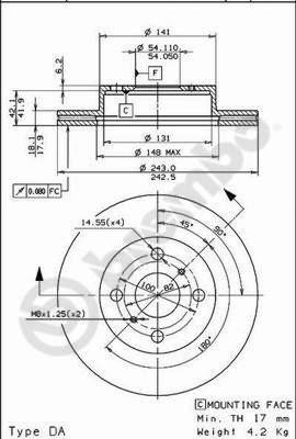 AP 24550 - Bremžu diski www.autospares.lv