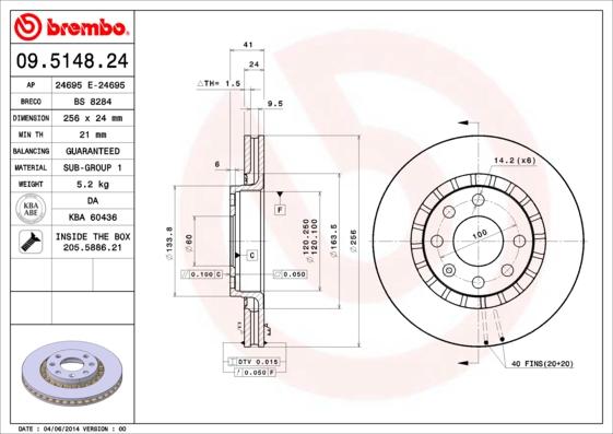 AP 24695 E - Bremžu diski autospares.lv