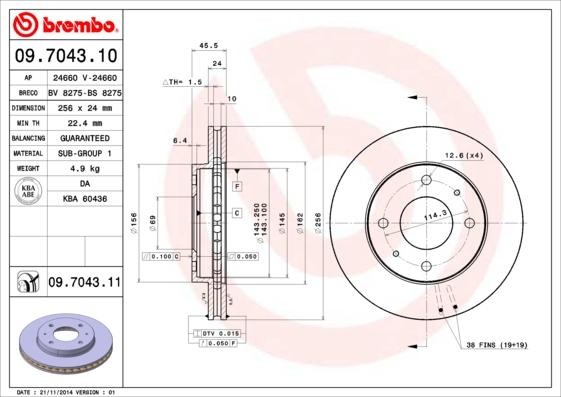 AP 24660 - Тормозной диск www.autospares.lv