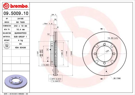 AP 24195 - Bremžu diski autospares.lv