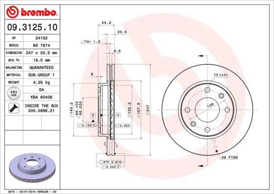 AP 24152 - Bremžu diski www.autospares.lv