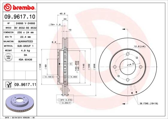 AP 24866 - Тормозной диск www.autospares.lv