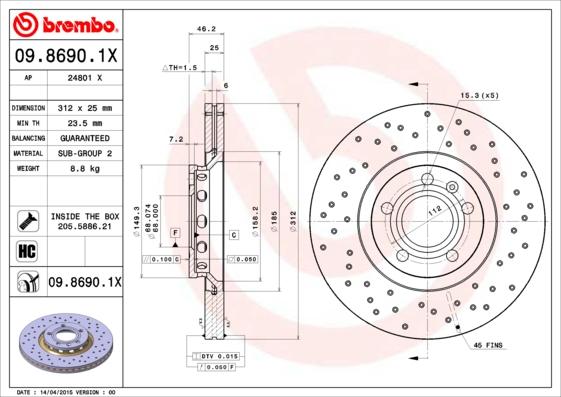 AP 24801 X - Bremžu diski www.autospares.lv