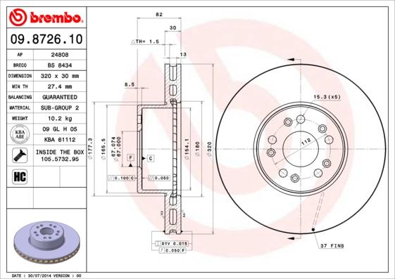 AP 24808 - Bremžu diski www.autospares.lv