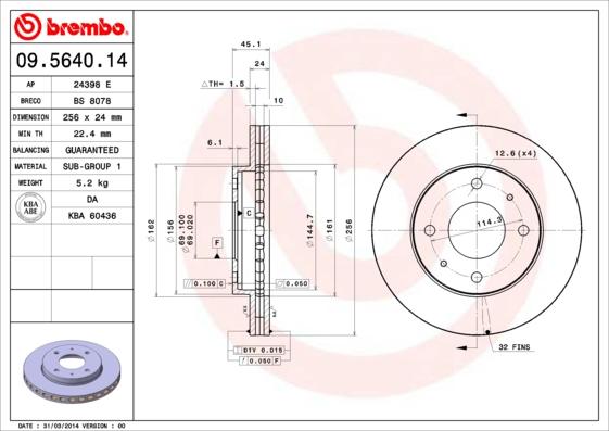 AP 24398 E - Тормозной диск www.autospares.lv