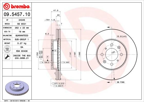 AP 24345 - Bremžu diski www.autospares.lv