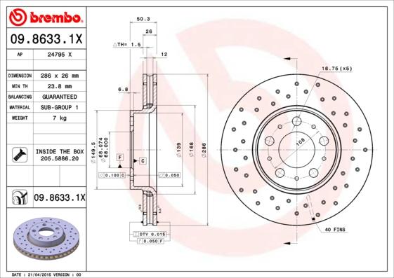 AP 24795 X - Bremžu diski www.autospares.lv