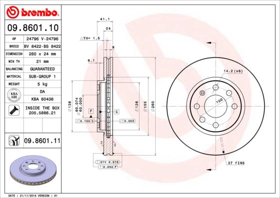 AP 24796 V - Bremžu diski autospares.lv