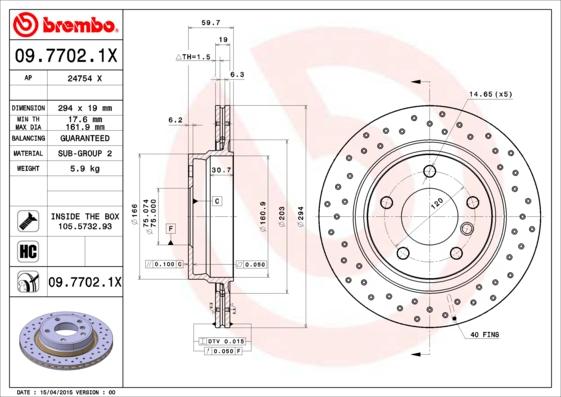 AP 24754 X - Тормозной диск www.autospares.lv