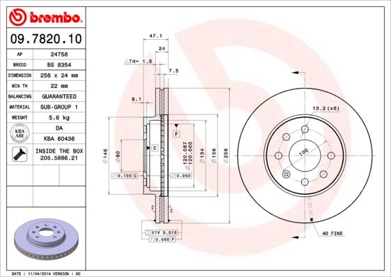 AP 24758 - Тормозной диск www.autospares.lv