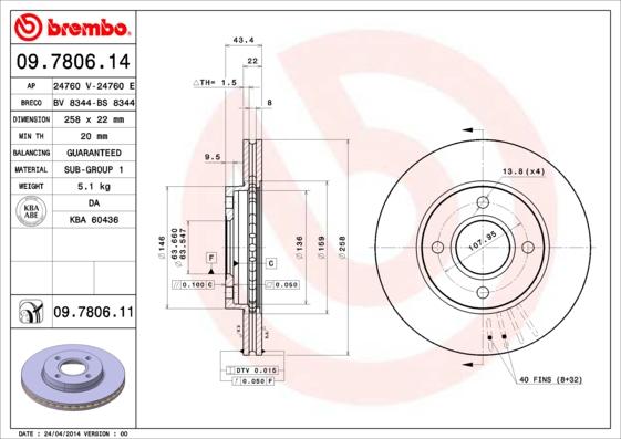 AP 24760 E - Bremžu diski autospares.lv