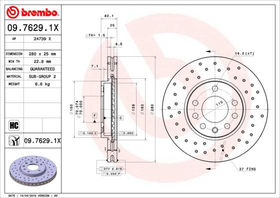 AP 24739 X - Bremžu diski autospares.lv