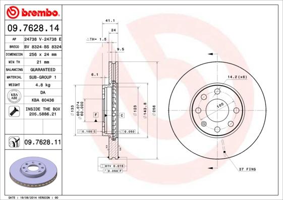 AP 24738 E - Bremžu diski autospares.lv