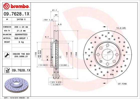 AP 24738 X - Bremžu diski autospares.lv