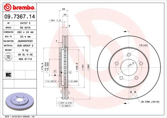 AP 24727 E - Bremžu diski autospares.lv