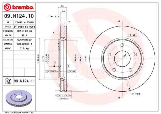 AP 25448 V - Bremžu diski www.autospares.lv