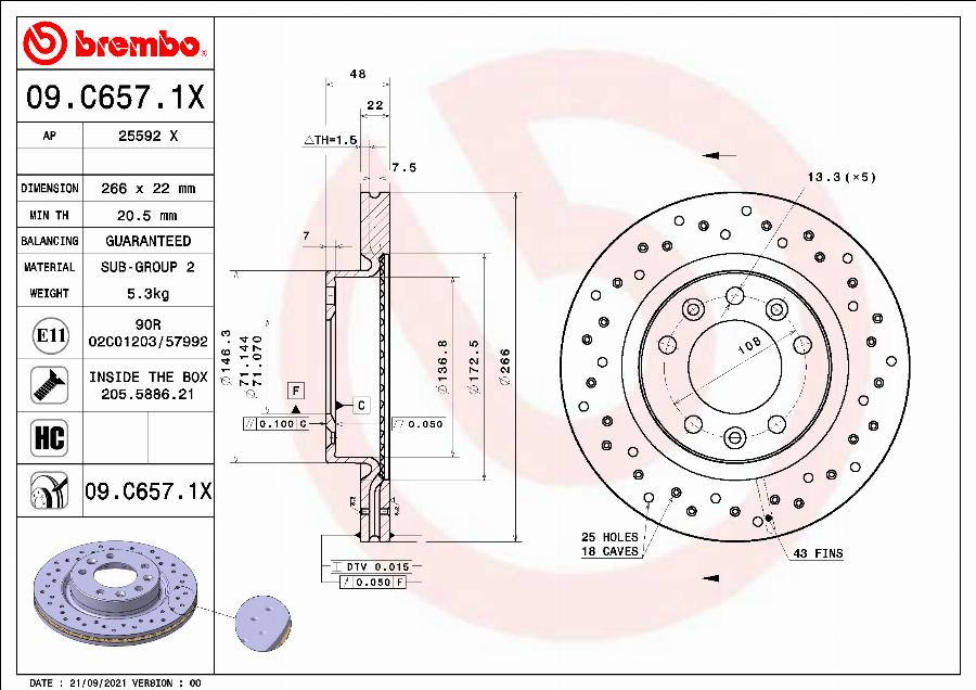 AP 25592 X - Bremžu diski www.autospares.lv