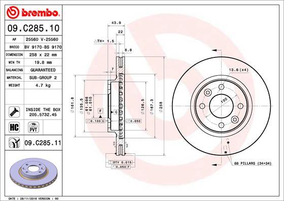 AP 25560 V - Bremžu diski www.autospares.lv