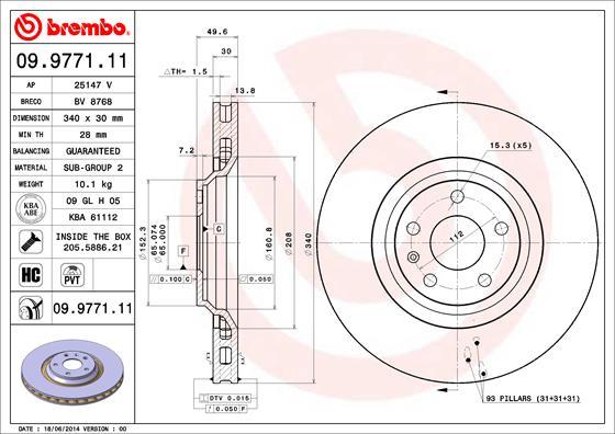 AP 25147 V - Bremžu diski www.autospares.lv