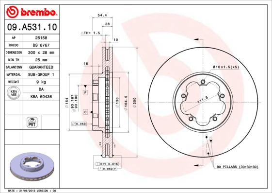 AP 25158 - Bremžu diski www.autospares.lv