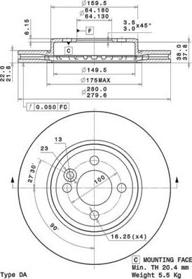 Ferodo DDF1617-1 - Bremžu diski www.autospares.lv