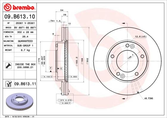 AP 25361 V - Bremžu diski www.autospares.lv