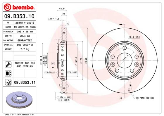 AP 25318 - Bremžu diski www.autospares.lv