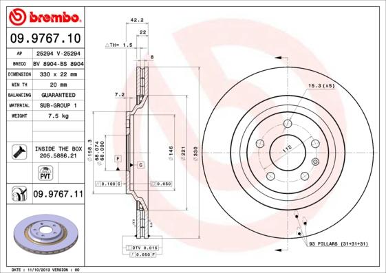 AP 25294 - Bremžu diski www.autospares.lv