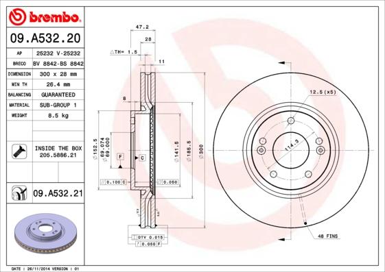 AP 25232 - Bremžu diski www.autospares.lv