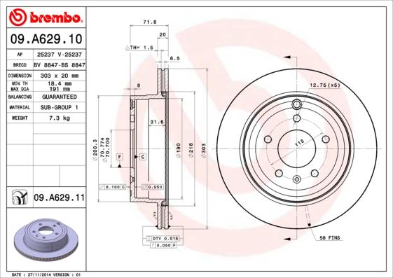 AP 25237 - Bremžu diski www.autospares.lv