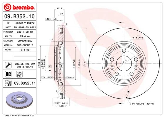 AP 25272 - Bremžu diski www.autospares.lv