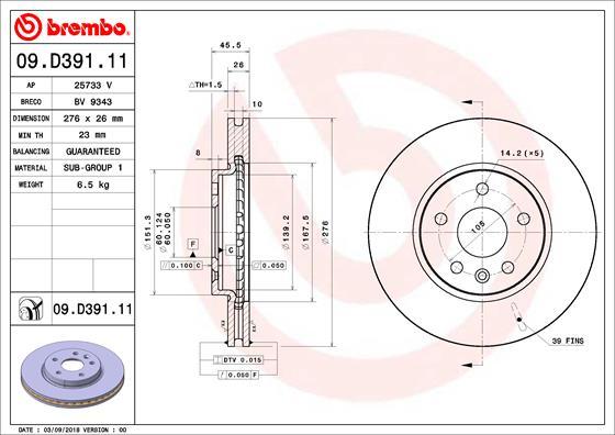 AP 25733V - Bremžu diski www.autospares.lv