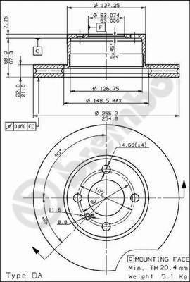 AP 20054 - Bremžu diski www.autospares.lv