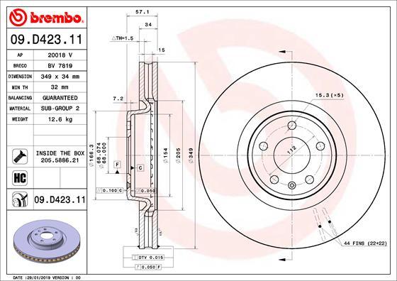 AP 20018 V - Bremžu diski www.autospares.lv